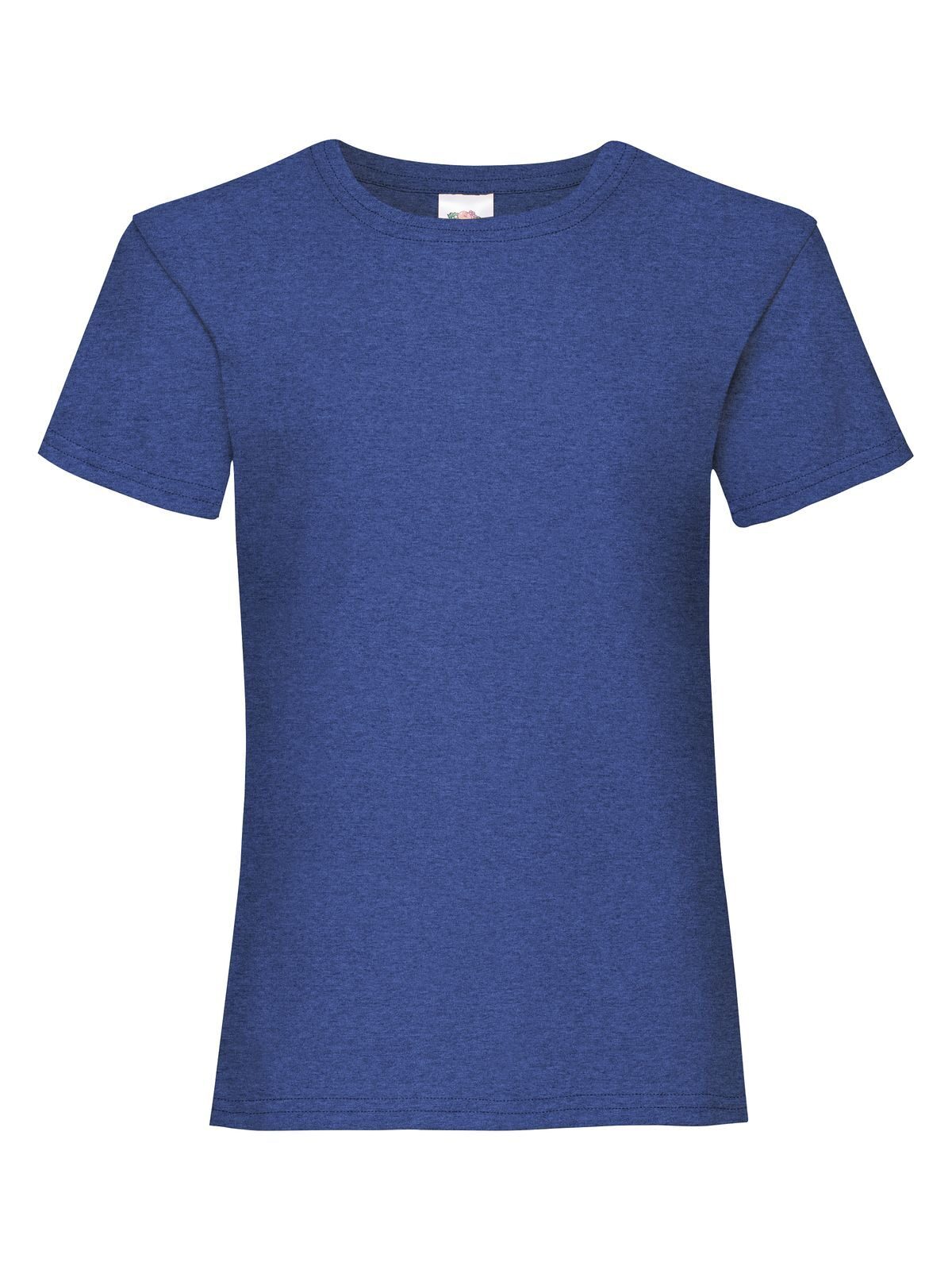 Girls Valueweight T Fruit of the Loom Retro Heather Royal