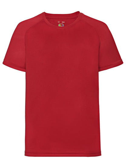 Kids Performance T Fruit of the Loom Red