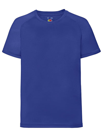 Kids Performance T Fruit of the Loom Royal Blue