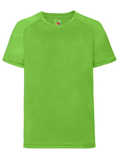 Kids Performance T Fruit of the Loom Lime