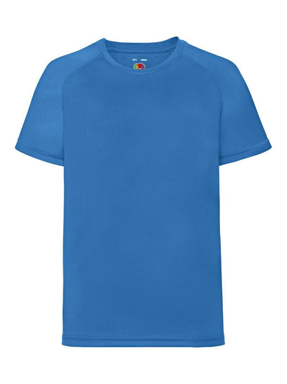Kids Performance T Fruit of the Loom Azure Blue