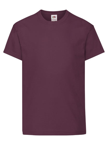 Kids Original T Fruit of the Loom Burgundy