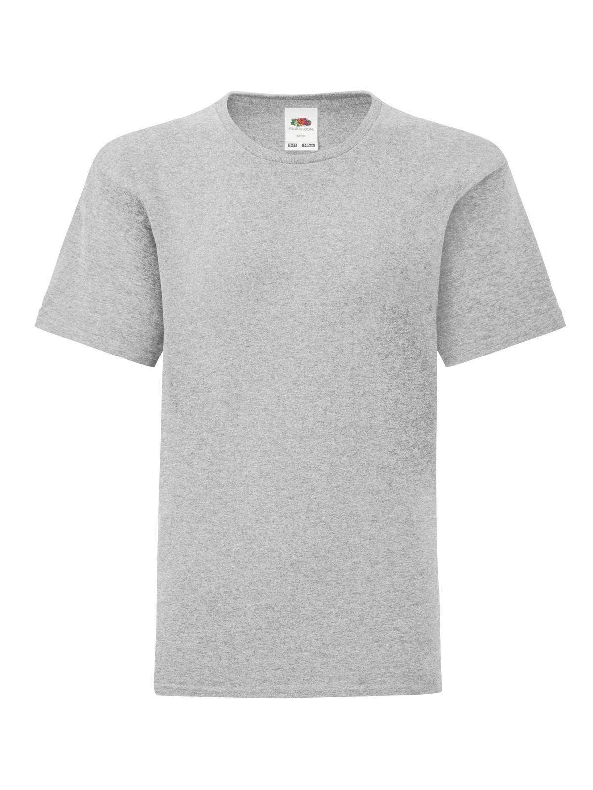 Kids Iconic 150 T Fruit of the Loom Heather Grey