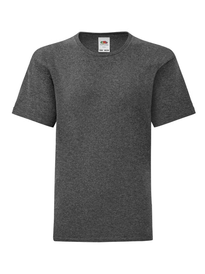 Kids Iconic 150 T Fruit of the Loom Grigio Melange Scuro