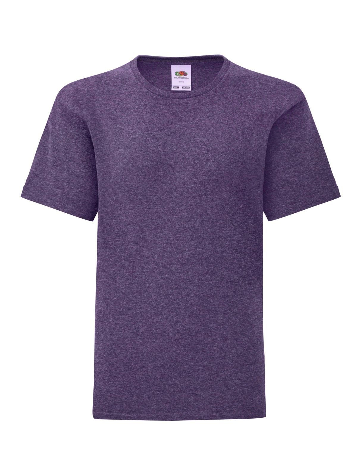 Kids Iconic 150 T Fruit of the Loom Heather Purple