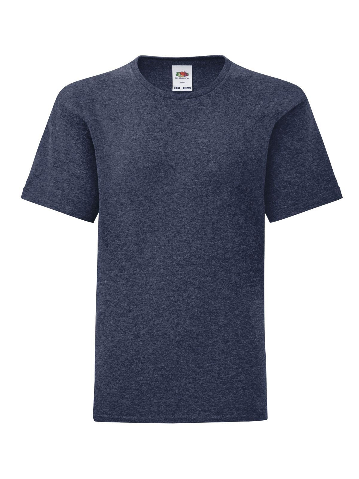 Kids Iconic 150 T Fruit of the Loom Vintage Heather Navy