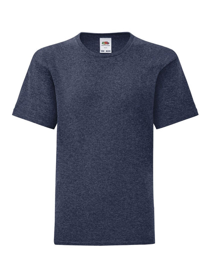 Kids Iconic 150 T Fruit of the Loom Vintage Heather Navy