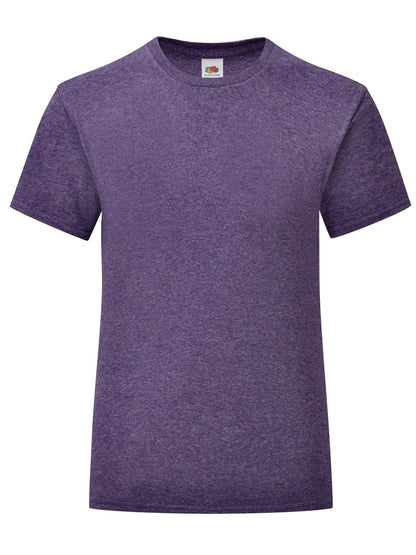 Girls Iconic T Fruit of the Loom Heather Purple