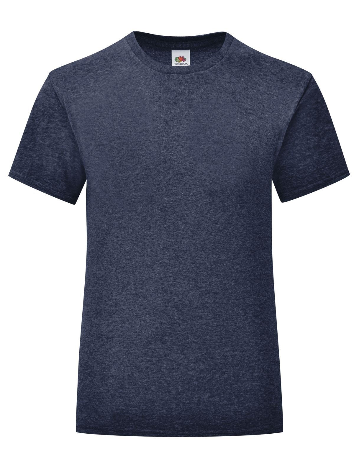 Girls Iconic T Fruit of the Loom Vintage Heather Navy