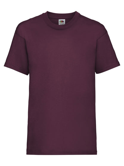 Kids Valueweight T Fruit of the Loom Burgundy