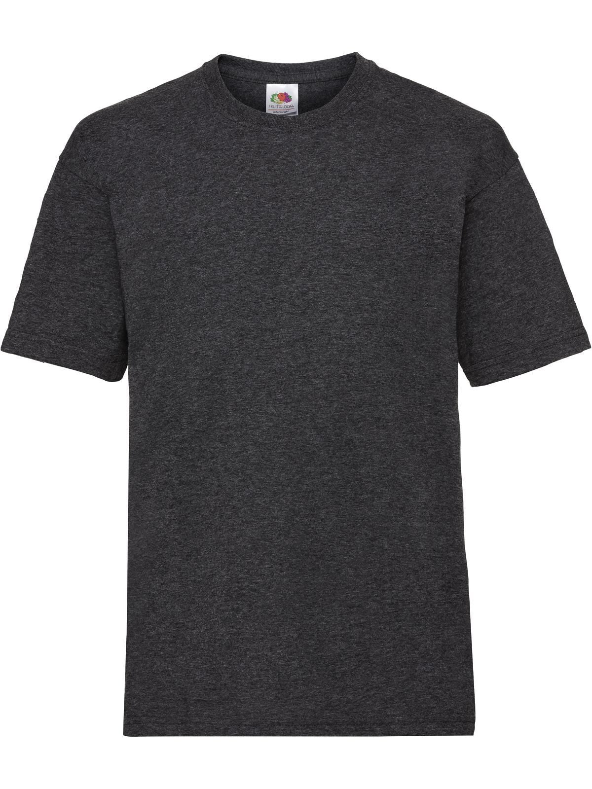 Kids Valueweight T Fruit of the Loom Grigio Melange Scuro