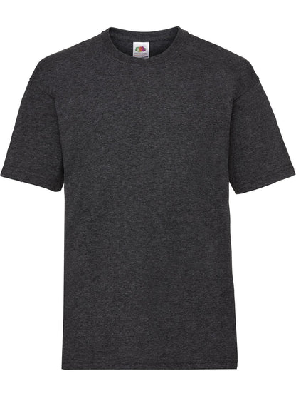 Kids Valueweight T Fruit of the Loom Grigio Melange Scuro