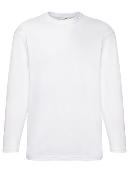 Valueweight Long Sleeve T Fruit of the Loom White