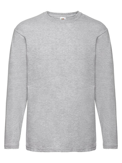 Valueweight Long Sleeve T Fruit of the Loom Heather Grey