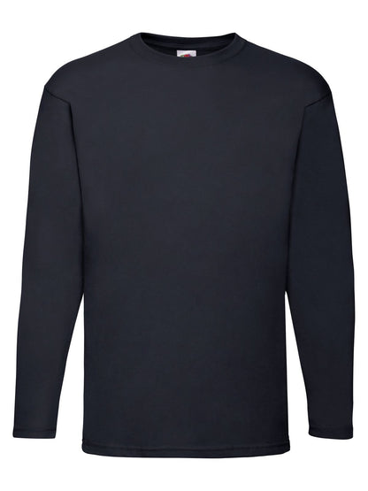 Valueweight Long Sleeve T Fruit of the Loom Deep Navy