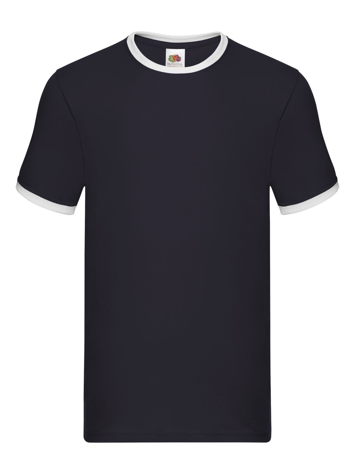 Valueweight Ringer T Fruit of the Loom Navy-White