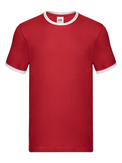 Valueweight Ringer T Fruit of the Loom Red-White