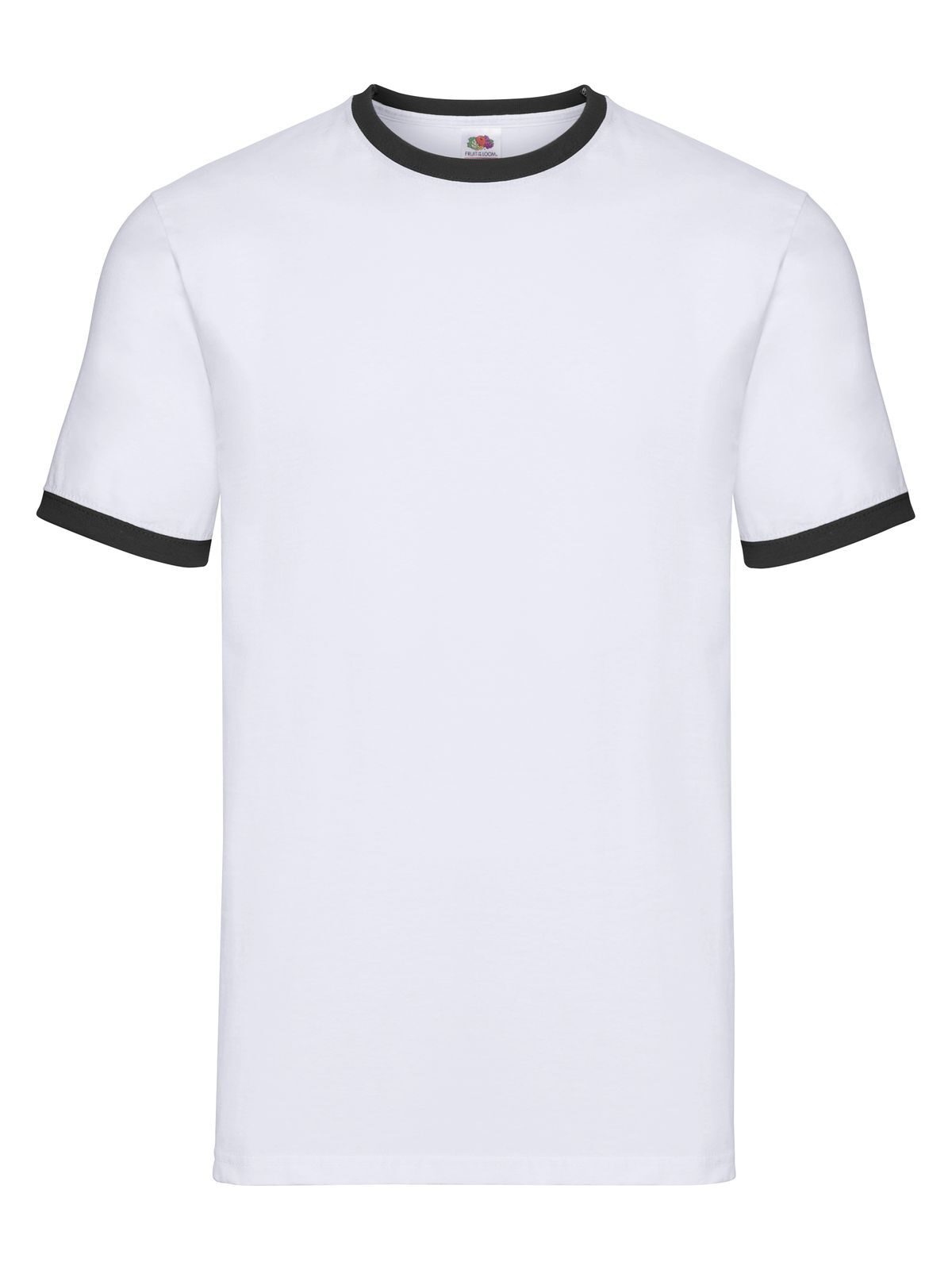 Valueweight Ringer T Fruit of the Loom White-Black
