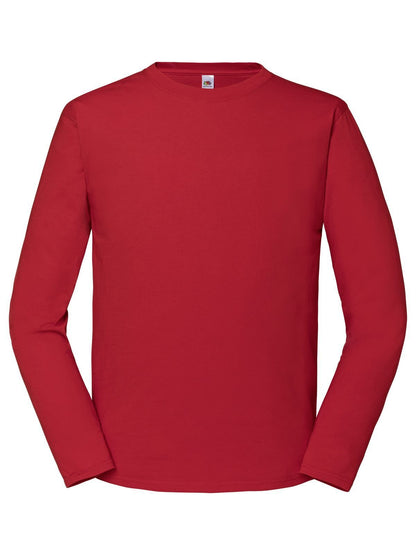 Iconic 195 Long Sleeve T Fruit of the Loom Red