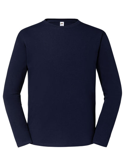 Iconic 195 Long Sleeve T Fruit of the Loom Deep Navy