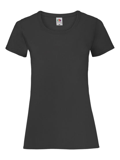 Ladies Valueweight T Fruit of the Loom Black