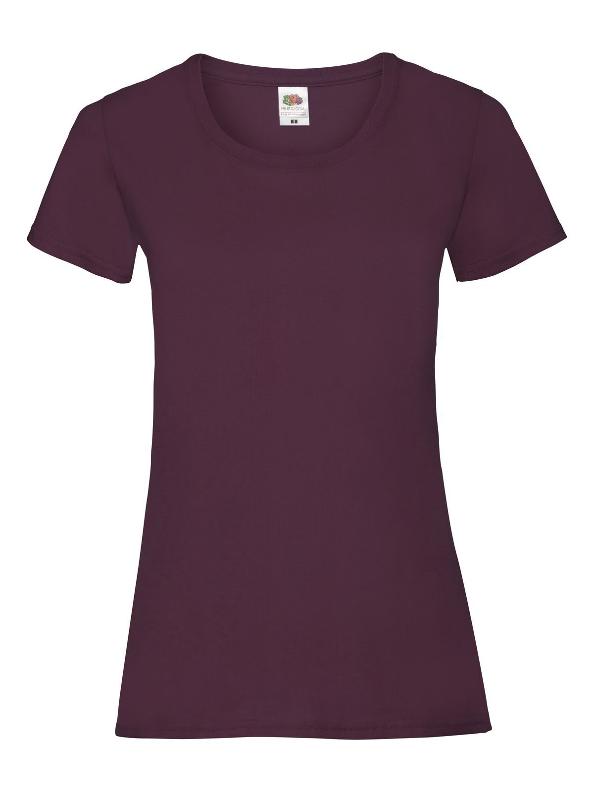 Ladies Valueweight T Fruit of the Loom Burgundy