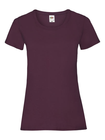 Ladies Valueweight T Fruit of the Loom Burgundy