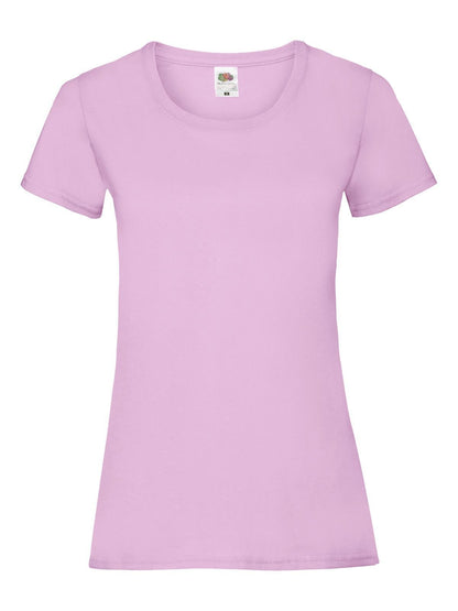 Ladies Valueweight T Fruit of the Loom Light Pink
