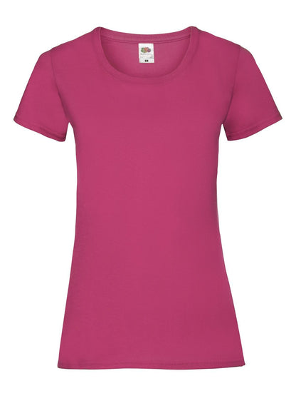 Ladies Valueweight T Fruit of the Loom Fuchsia