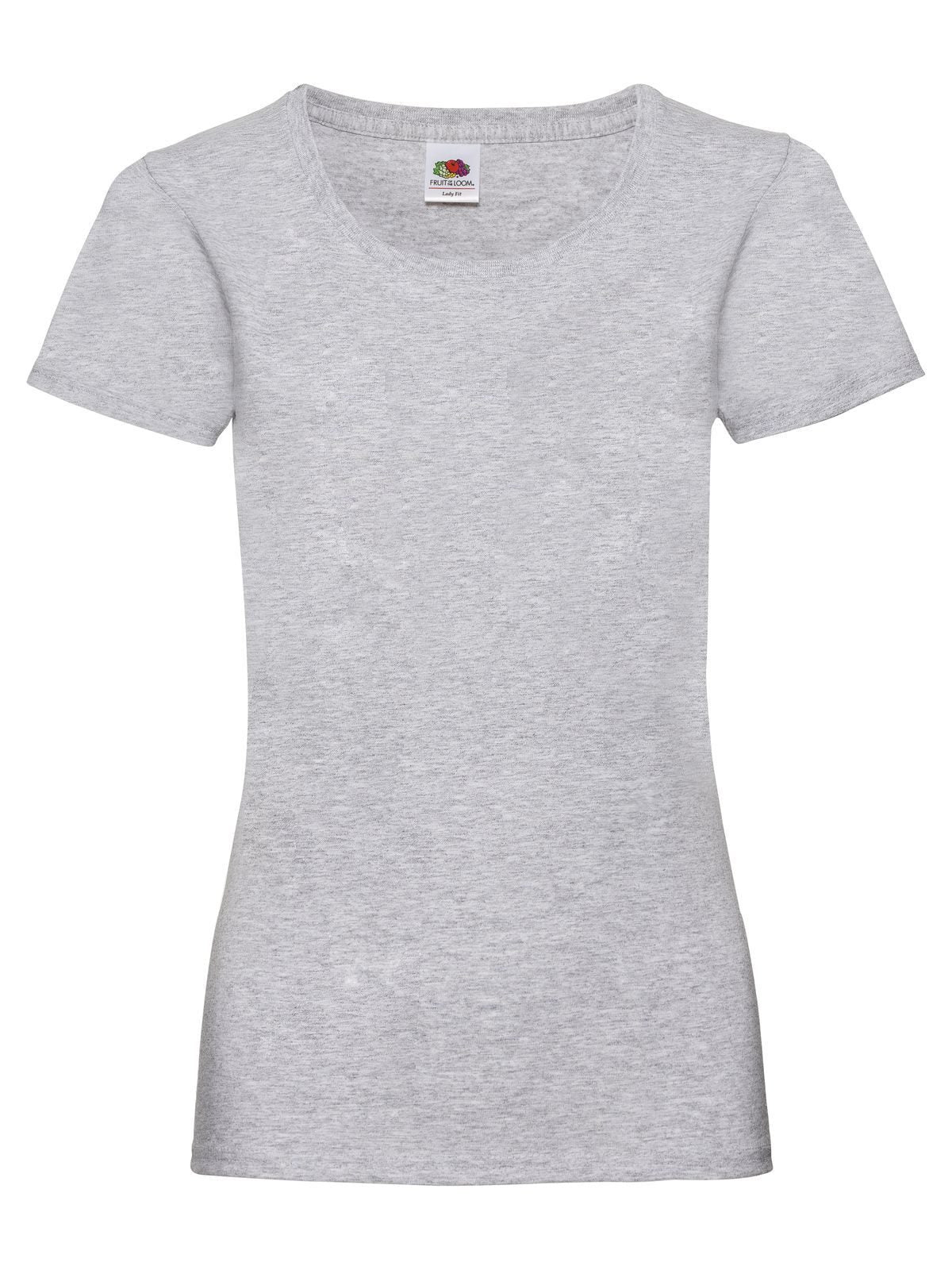 Ladies Valueweight T Fruit of the Loom Heather Grey