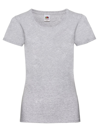 Ladies Valueweight T Fruit of the Loom Heather Grey