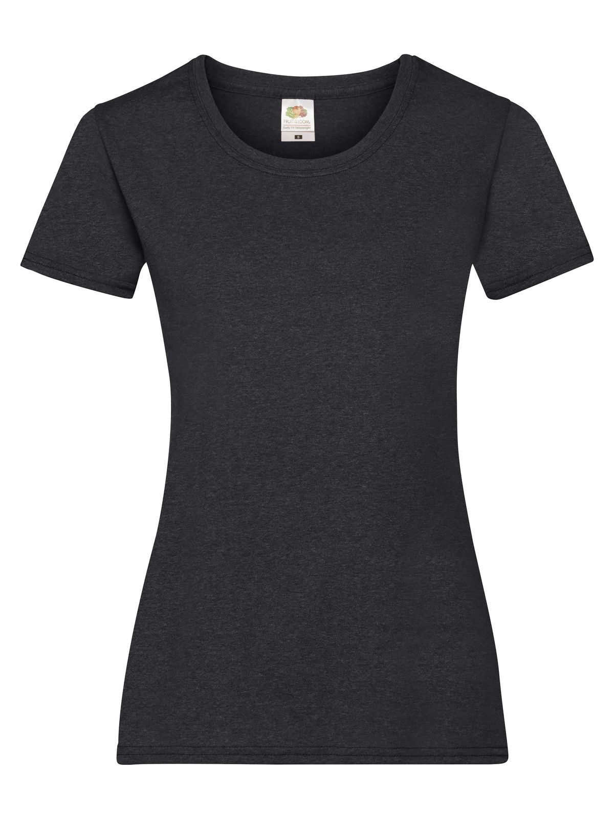 Ladies Valueweight T Fruit of the Loom Grigio Melange Scuro