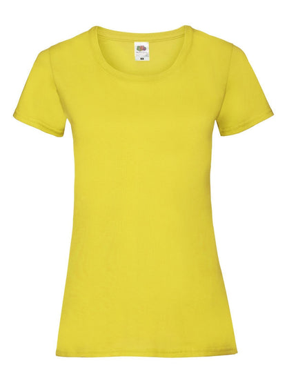 Ladies Valueweight T Fruit of the Loom Yellow