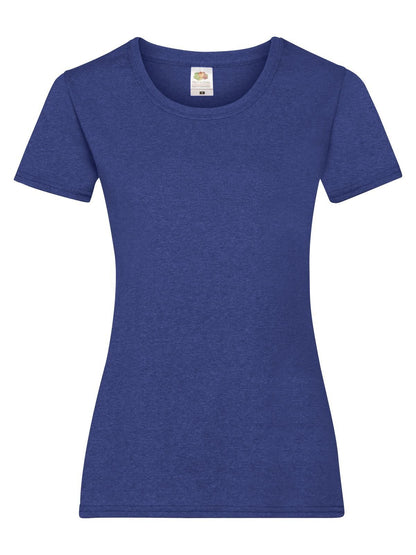 Ladies Valueweight T Fruit of the Loom Retro Heather Royal