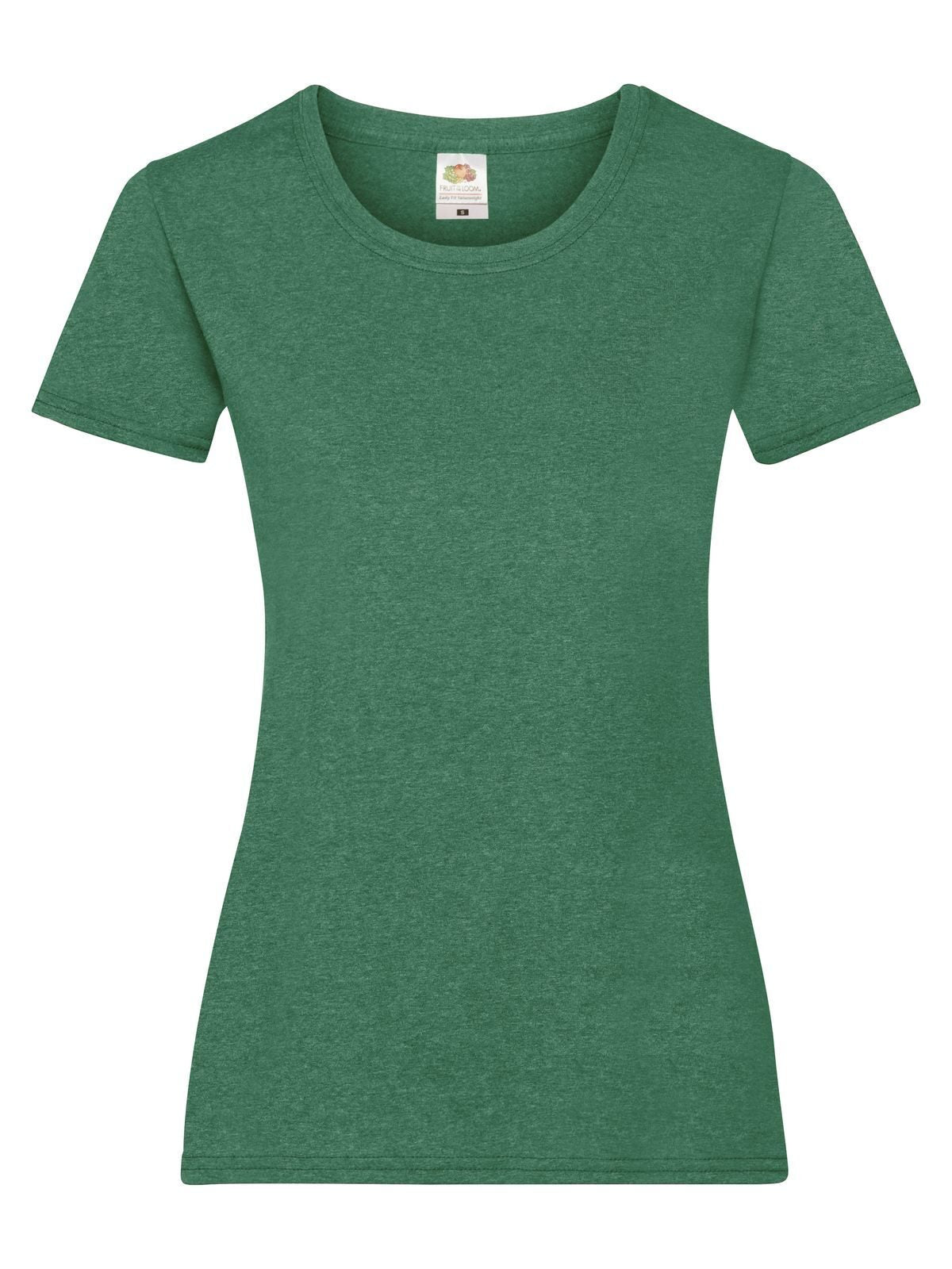 Ladies Valueweight T Fruit of the Loom Retro Heather Green