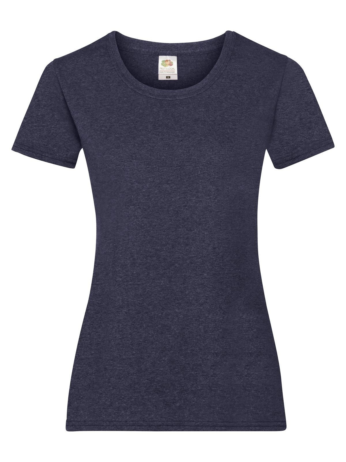 Ladies Valueweight T Fruit of the Loom Vintage Heather Navy