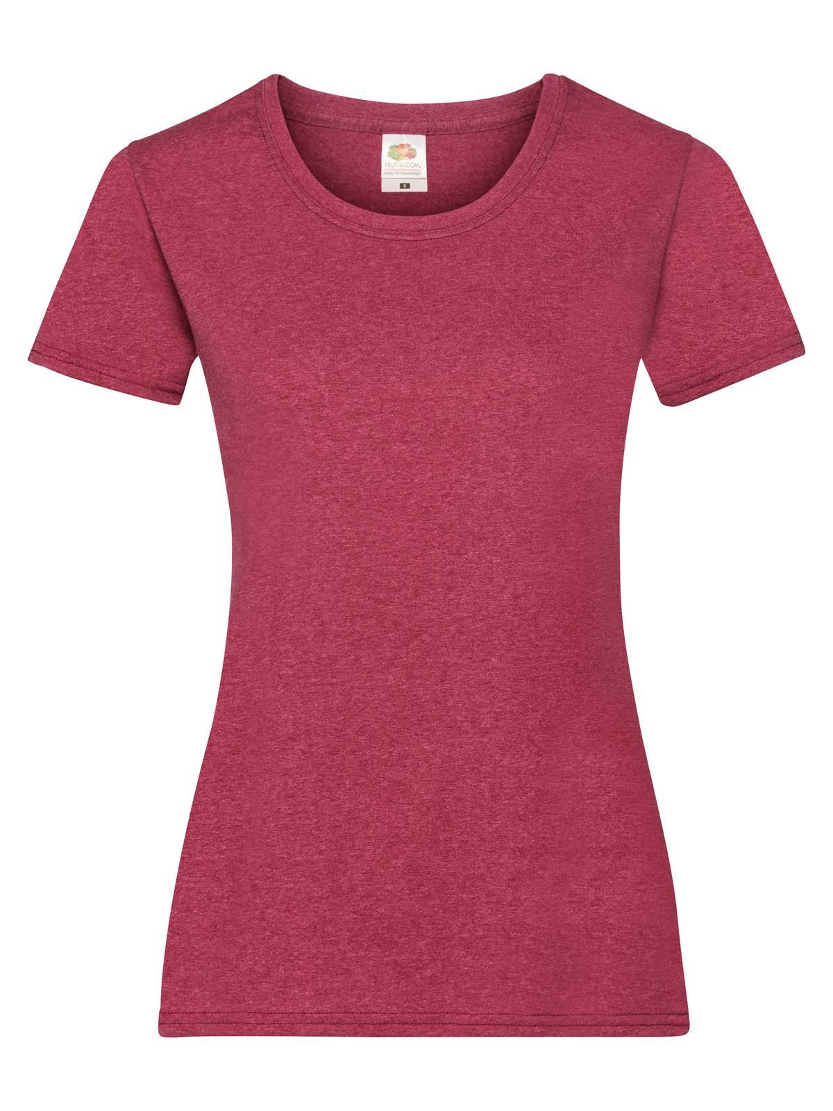 Ladies Valueweight T Fruit of the Loom Vintage Heather Red