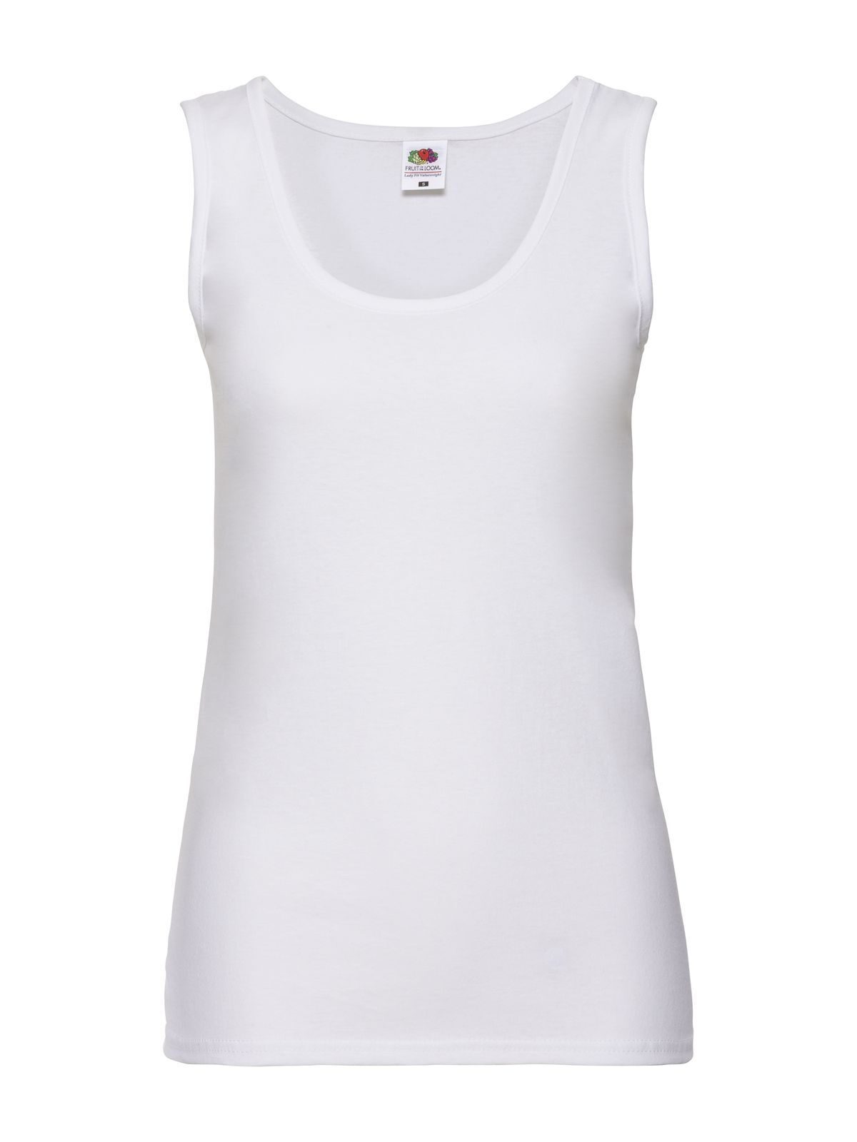 Ladies Valueweight Vest Fruit of the Loom White