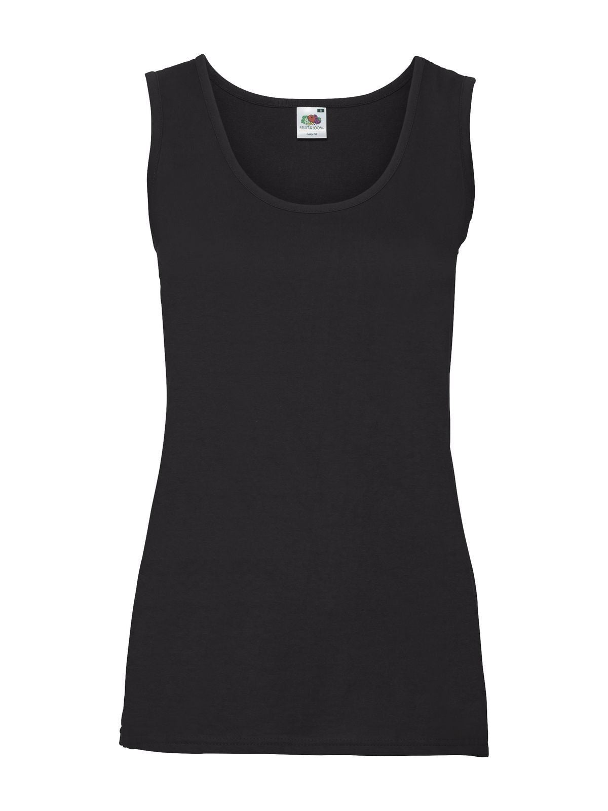 Ladies Valueweight Vest Fruit of the Loom Black