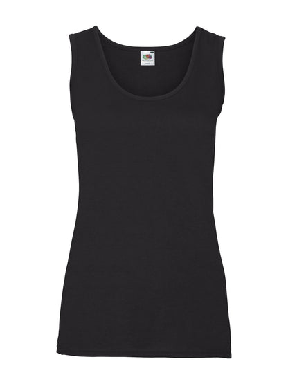 Ladies Valueweight Vest Fruit of the Loom Black