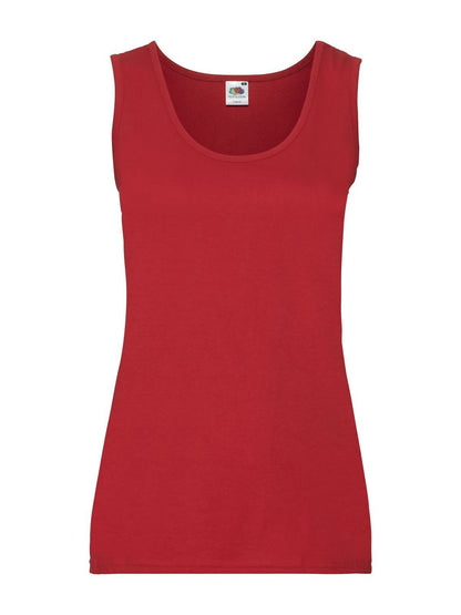 Ladies Valueweight Vest Fruit of the Loom Red