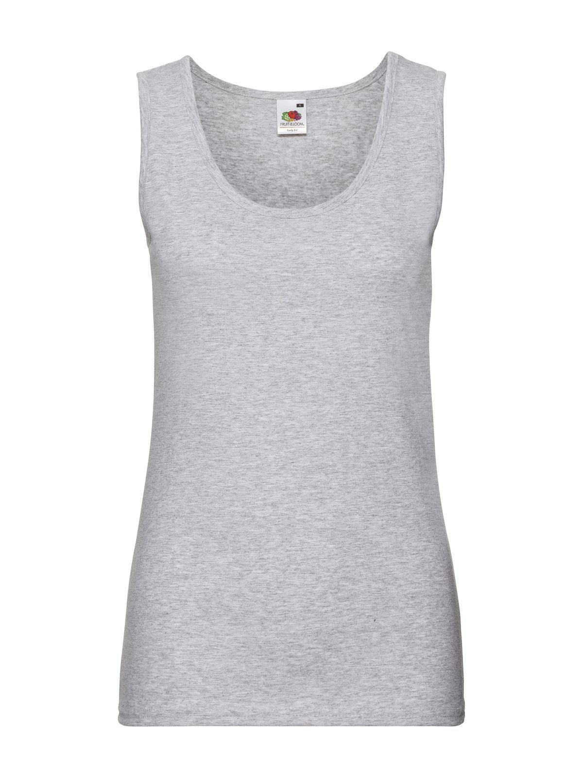 Ladies Valueweight Vest Fruit of the Loom Heather Grey