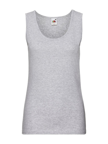 Ladies Valueweight Vest Fruit of the Loom Heather Grey