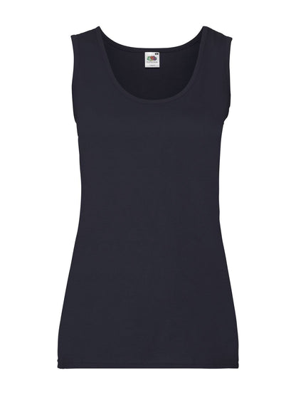 Ladies Valueweight Vest Fruit of the Loom Deep Navy