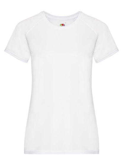 Ladies Performance T Fruit of the Loom White