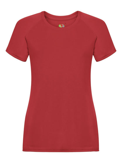 Ladies Performance T Fruit of the Loom Red