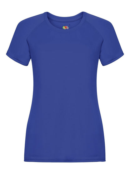 Ladies Performance T Fruit of the Loom Royal Blue