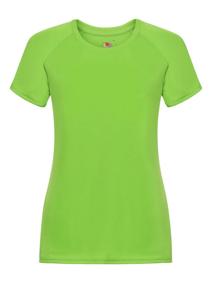 Ladies Performance T Fruit of the Loom Lime