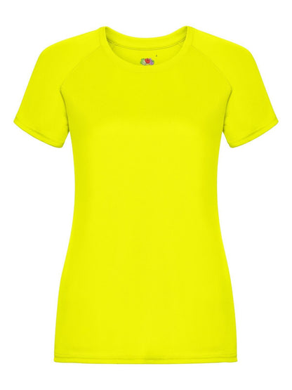 Ladies Performance T Fruit of the Loom Bright Yellow