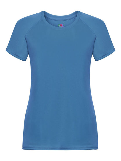 Ladies Performance T Fruit of the Loom Azure Blue